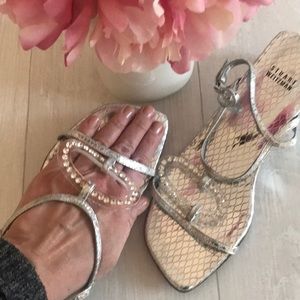 Stuart Weitzman lucite sandal